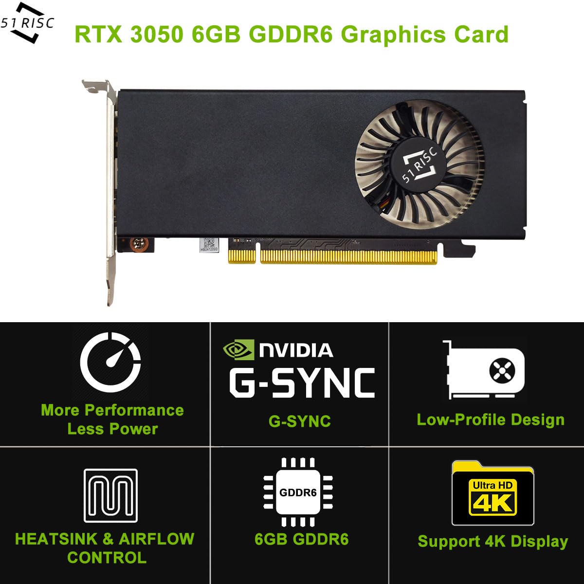 Amazon.com: 51RISC GeForce RTX 3050 LP Graphics Card, Low Profile
